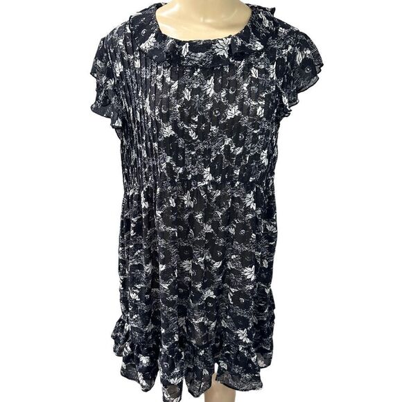 Free People These Dreams Floral Ruffled sheer Mini Dress - Picture 3 of 11